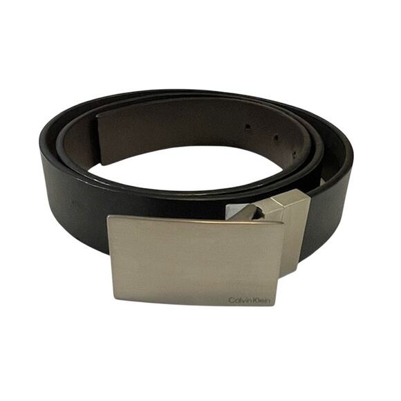 Calvin Klein men's two-in one reversible modern plaque belt. - Picture 1 of 7